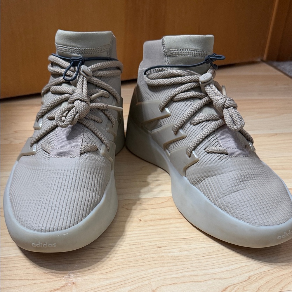 Tan Adidas Fear of God High-Top Sneakers